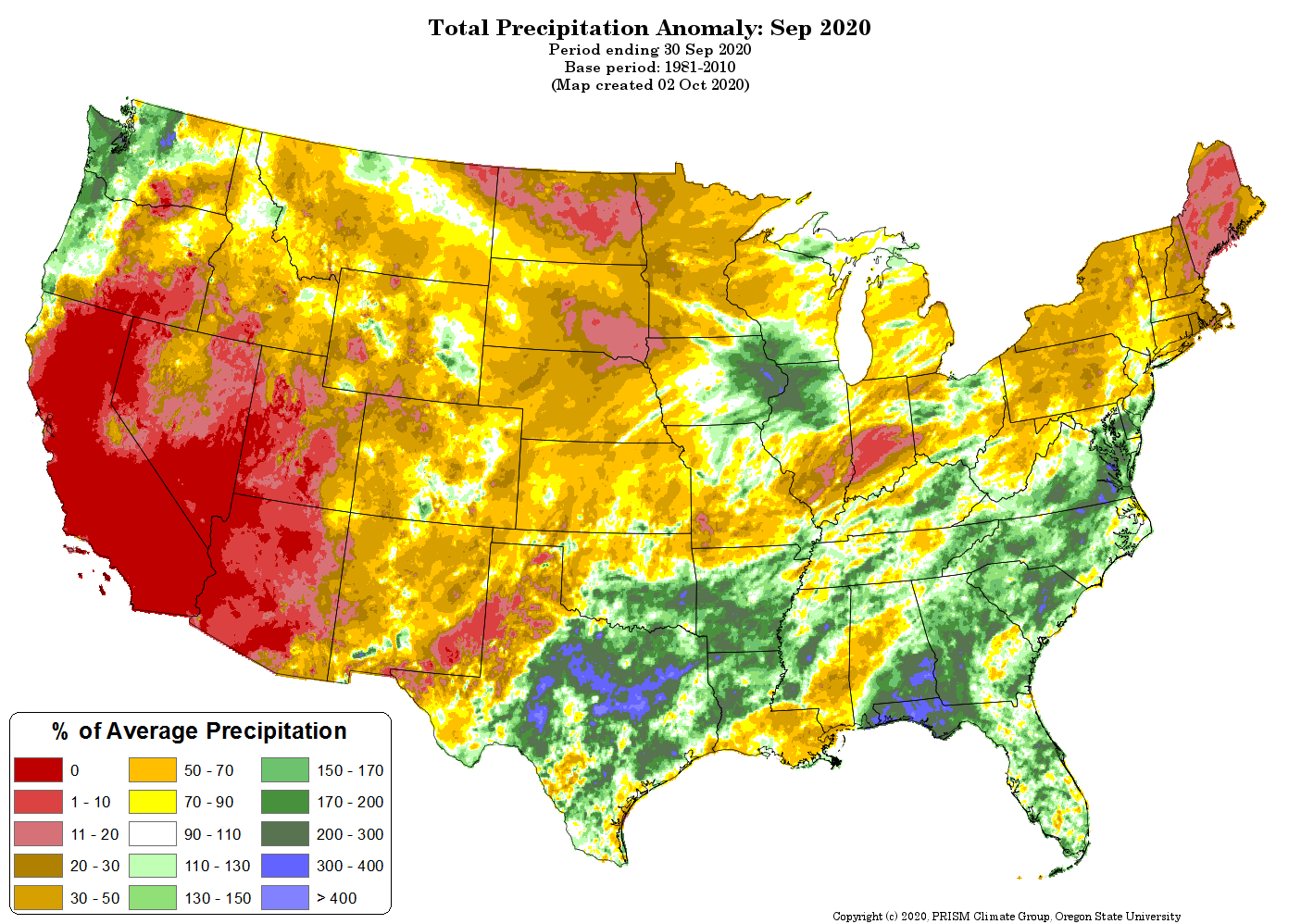 September 2020 – Near Normal Temperature and Precipitation Across ...