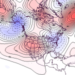 Map of 500 hPa geopotential height anomalies for November 2021