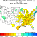NCEI national climate division map of September precipitation anomalies